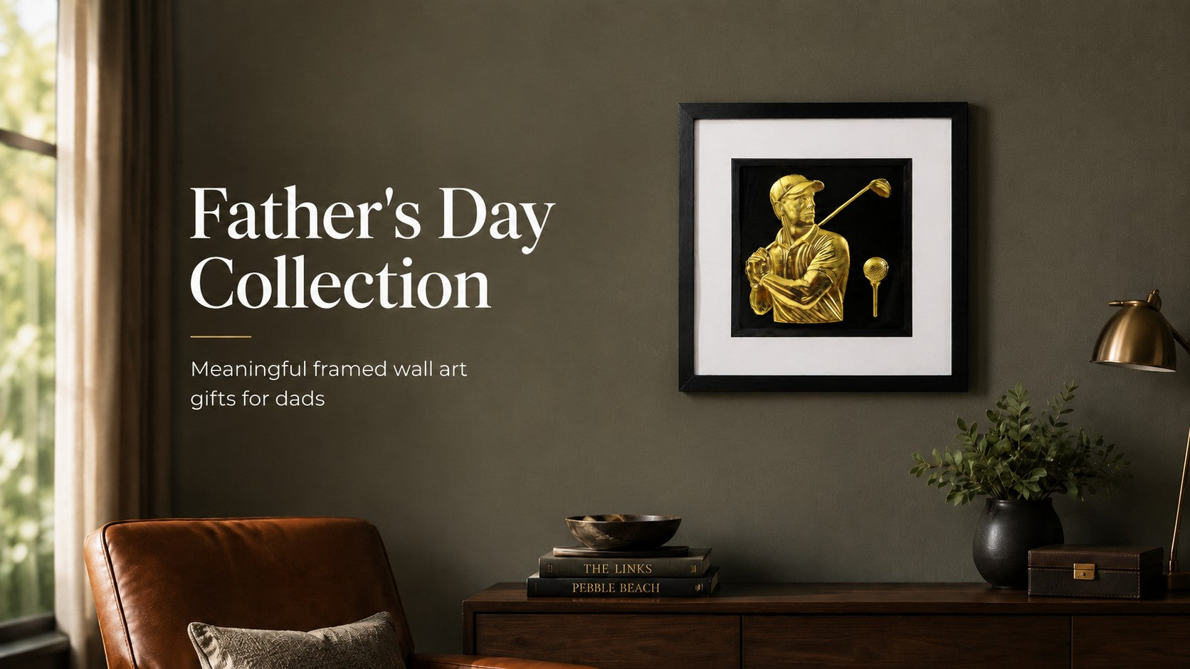fathers day golf wall art lifestyle image for fathers day collection page