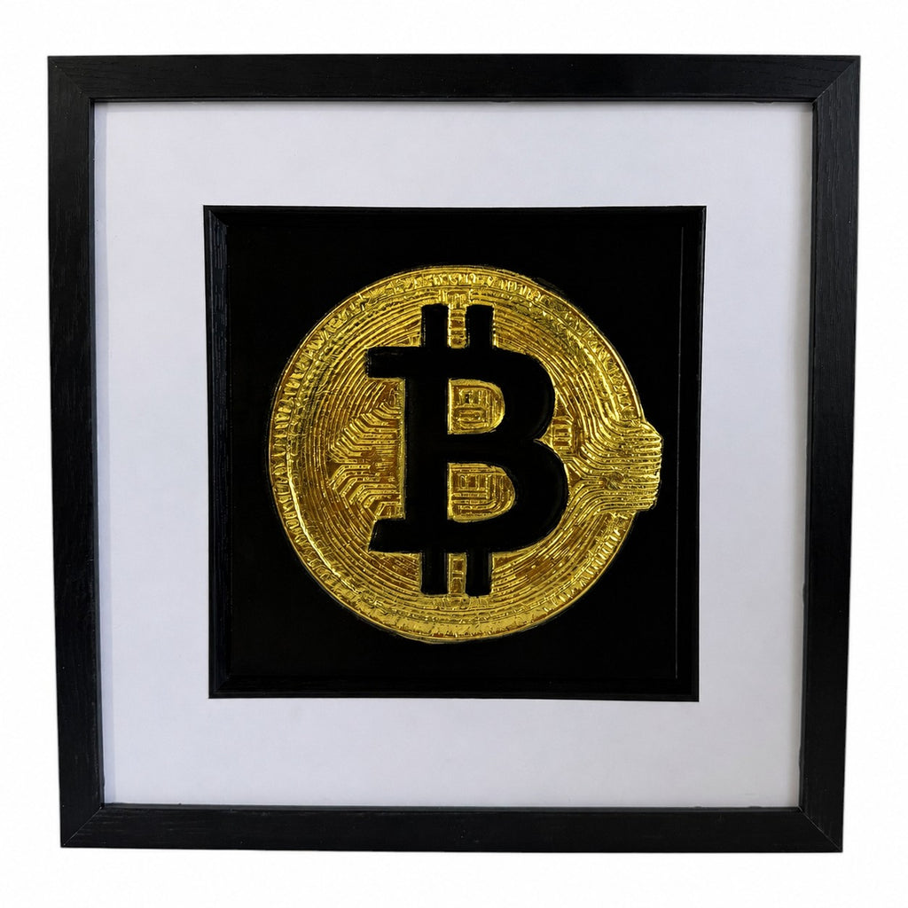 Bitcoin 3D Wall Art | Framed Crypto Gift | UK