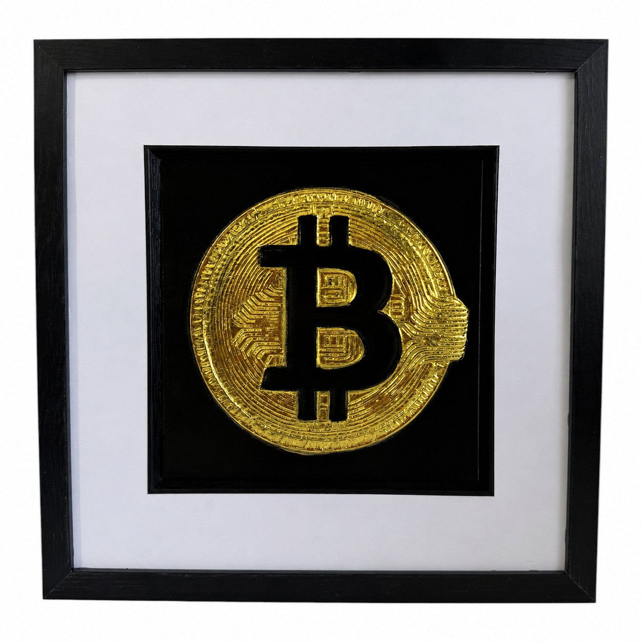 Bitcoin 3D Wall Art | Framed Crypto Gift | UK